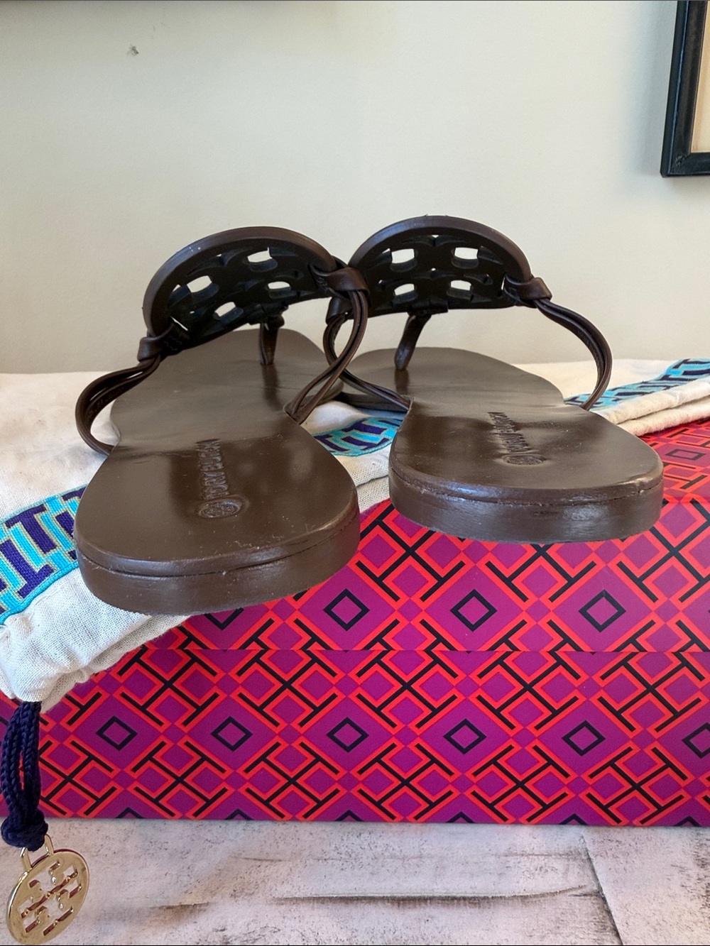 🤎 Tory Burch Miller Square Toe Sandals - Picture 8 of 14